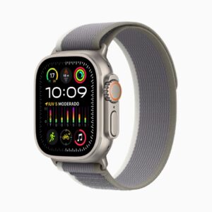 Apple Watch Ultra 2 Wi-Fi 4 Bluetooth 5.3 Caixa de titânio de 49 mm • Pulseira loop Trail verde/cinza