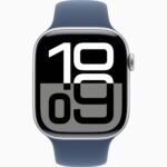 Apple Watch Series 10-Alumínio-Prateado-Denim-46 mm-Pulseira esportiva (2)