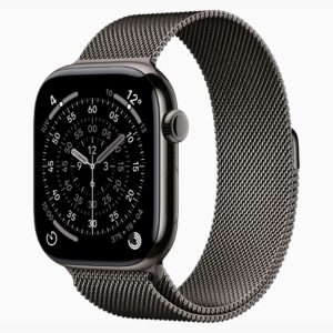 Apple Watch Series 11 Caixa de Titânio Ardósia com Pulseira Estilo Milanês Ardósia