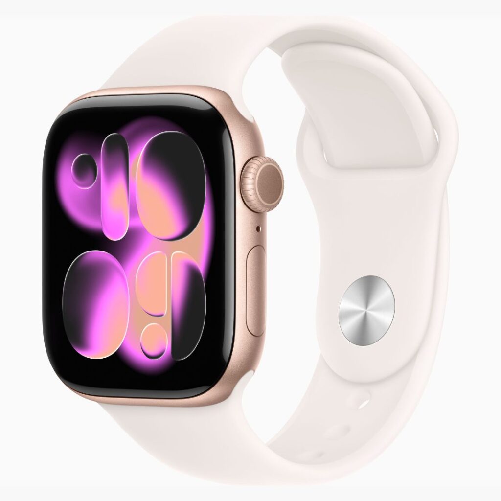 Apple Watch Series 11 GPS • Caixa cor de ouro rosa de alumínio – 46 mm
