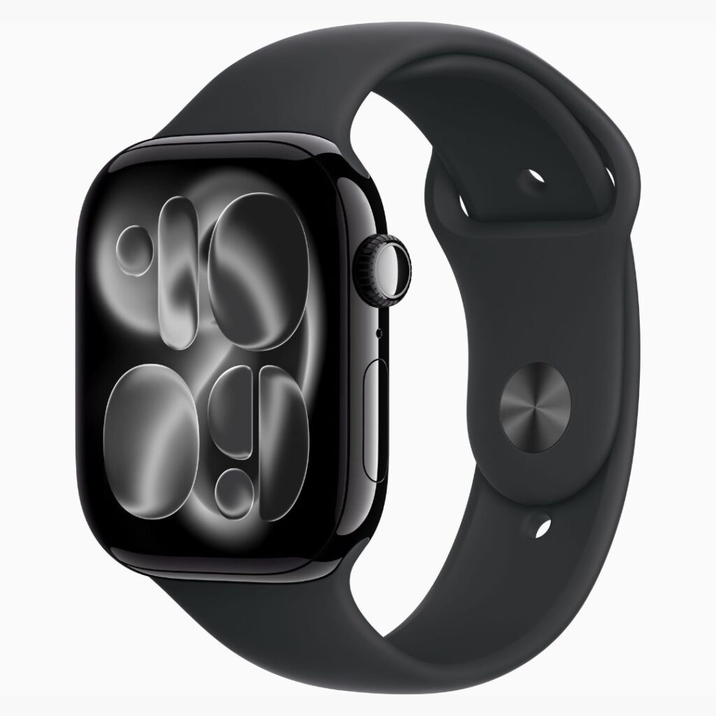 Apple Watch Series 11 GPS • Caixa preta brilhante de alumínio – 46 mm