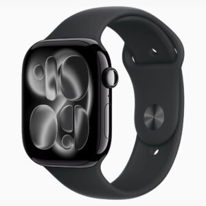 Apple Watch Series 11 Caixa de Alumínio Preta Brilhante com Pulseira Esportiva Preta