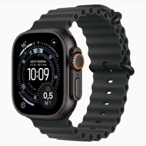 Apple Watch Ultra 3 Caixa de Titânio Preta com Pulseira Oceano Preta