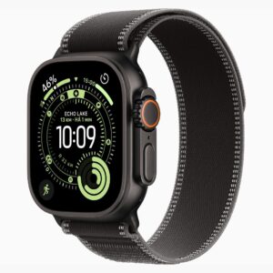 Apple Watch Ultra 3 Caixa de Titânio Preta com Pulseira Loop Trail Preta/Carvão